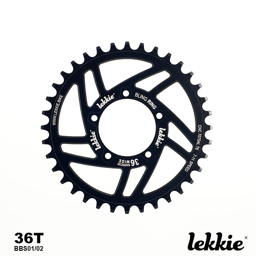 Bafang steel offset chainring upgrade for BBS01 and BBS02 mid-drive motors