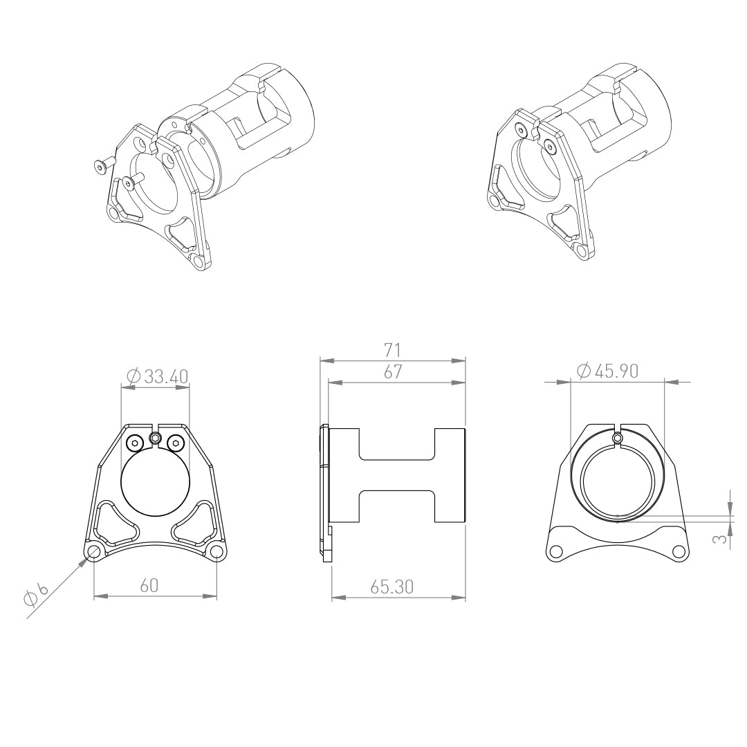 Bafang Adapter – Bottom Bracket – 46mm Press Fit (PF30) Lekkie