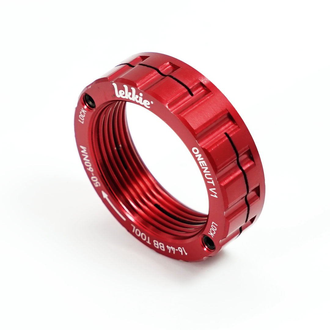 Lekkie OneNut Lockring for Bafang BBS01 and BBS02 mid-drive motors red